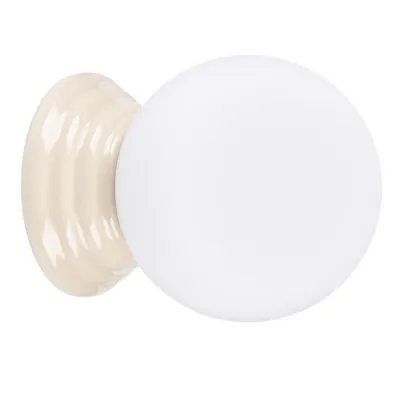 Aplică de perete bej din ceramică ø 12 cm Farsa – Sollux