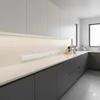 Pachet plinta DLP echipata cu 4 prize Schuko si capace laterale – Solutie modulara pentru birouri si bucatarii, 2 metri