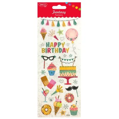 Abțibild DACO Fantezia, Happy Birthday - AB056