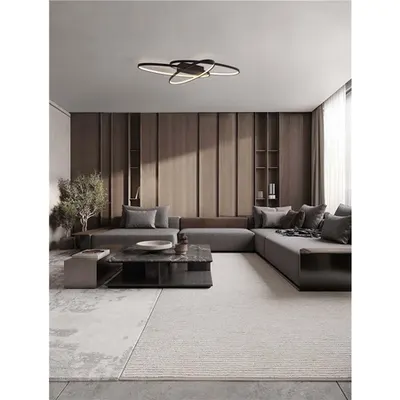 Plafoniera IPON Triac Dimabil Mat Negru Aluminiu, Otel & Silicone LED 47 Wat 220-240Volt 1763Lm 3000K IP20 Intrerupator On/Off