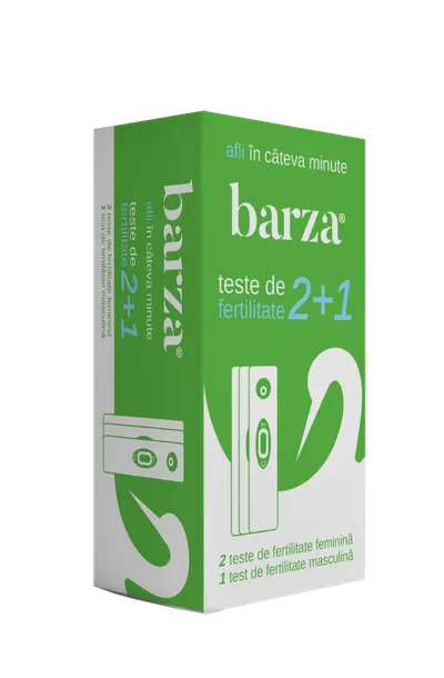 Pachet Teste de fertilitate 2+1, 2x fertilitate feminina + 1x fertilitate masculina, Barza