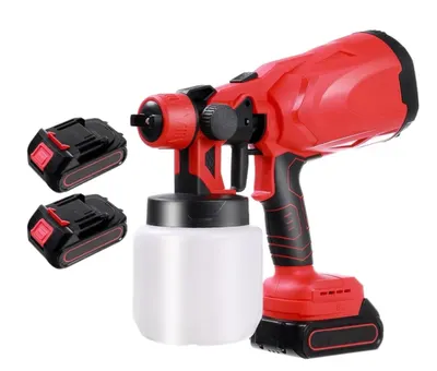 Pistol profesional de vopsit si zugravit electric 800 ml si 2 acumulatori 48V Portabil