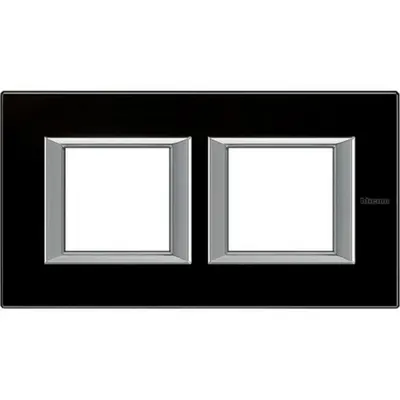 Rama dreptunghiulara Axolute sticla 2+2 module orizontal - Negru noapte