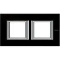 Rama dreptunghiulara Axolute sticla 2+2 module orizontal - Negru noapte