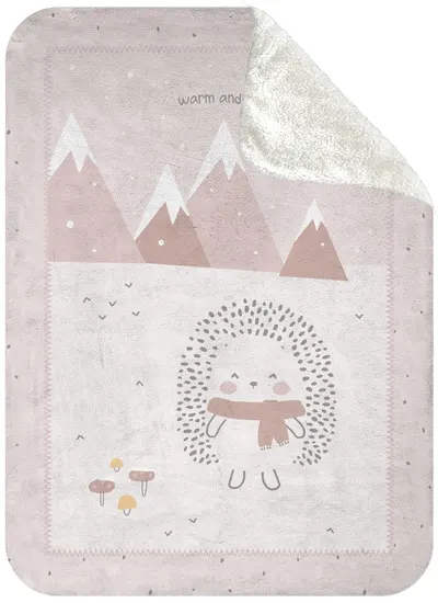 Pătură pentru copii Sherpa KikkaBoo - Hedge-hugs, 80 x 110 cm