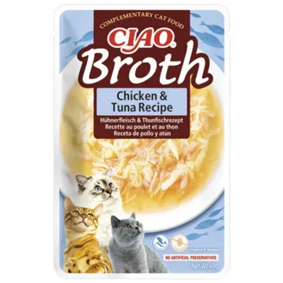 Hrana umeda pentru pisici Ciao Broth cu pui ton 40 gr