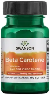 Beta Carotene, 3000 mcg, 100 capsule moi, Swanson