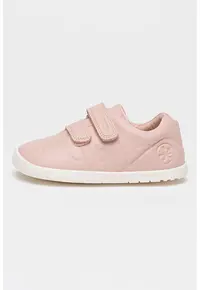 Pantofi sport de piele cu velcro - Roz prafuit