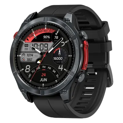 Zeblaze Stratos 4 Negru - Smartwatch GPS 1.43 AMOLED Gorilla Glass, 6 Sisteme Satelit, Apeluri Bluetooth, HR, SpO, , 170+ Sporturi, Baterie 500