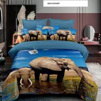 Lenjerie de pat FINET 1 persoana bleu elefant160x220 cm, Ralex | 1 buc