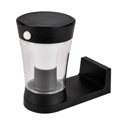Solar Wall Lamp 3w Ip54 With Sensor, Black