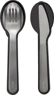 Set de ustensile pentru călătorie Lekue – On The Go, 3 piese, negru