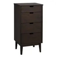 Comodă în culoare naturală închisă din lemn de stejar 45x92x38 cm Garrison – Rowico