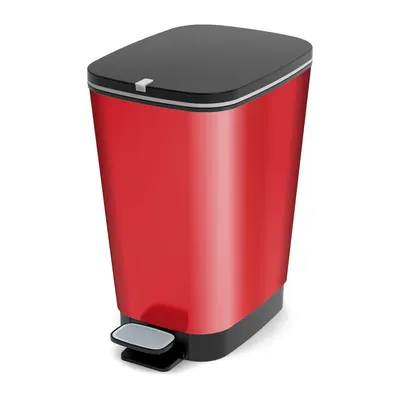 Coș de gunoi roșu cu pedală din plastic 25 l Chic Bin – KIS
