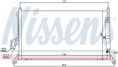Radiator clima AC cu uscator INFINITI FX 3.5 4.5 intre 2003-2008