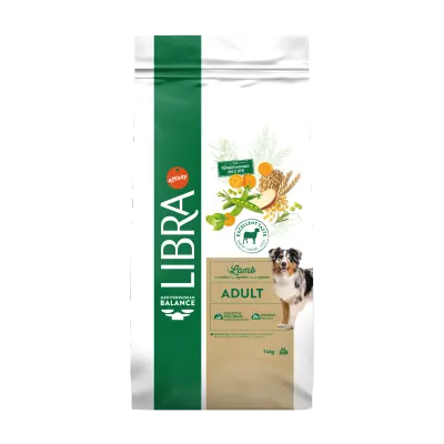 Hrana Uscata Caini Adulti, Libra Dog Adult Medium-Maxi, Miel, 14 kg