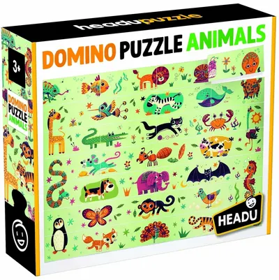 Joc pentru copii Headu - Puzzle cu domino și animale