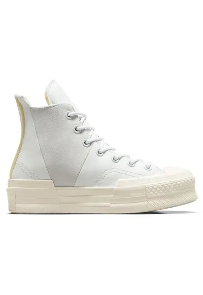 Tenisi Chuck 70 Plus - panza/piele intoarsa - crem/alb