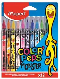 Set carioci Maped Color Peps - Monster, 12 culori