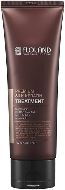 Floland Premium Silk Keratin Balsam-mască cu cheratină de mătase, 120 ml