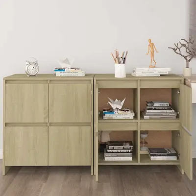 vidaXL Servante, 2 buc., stejar sonoma, 70x41x75 cm, lemn prelucrat