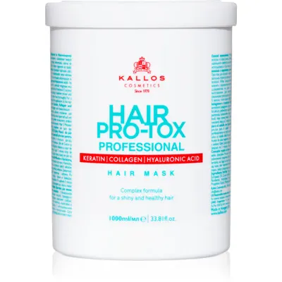 Kallos Hair Pro-Tox Masca pentru par deteriorat cu ulei de cocos, acid hialuronic si colagen 1000 ml