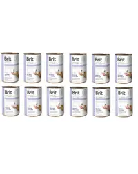 BRIT Veterinary Diet Gastrointestinal Salmon&amp;Pea 12x400 g hrana pentru un sistem digestiv sensibil la caini