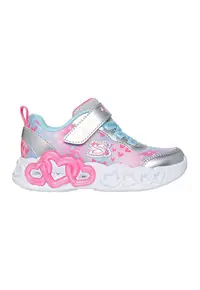 Pantofi sport cu LED-uri Infinite Heart - Albastru aquamarin/Roz/Argintiu