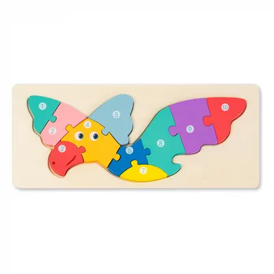 Puzzle 3D din Lemn Dinozaur Pteranodon Montessori
