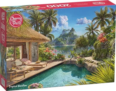 Puzzle Cherry Pazzi din 2000 piese - Vacanță tropicală