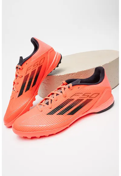 Pantofi pentru fotbal F50 League Turf - Negru/Roz aprins
