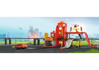 Set de constructie - Fire Station with Light and Sound Function
