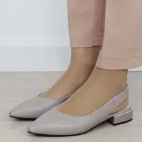 Pantofi gri decupati din piele naturala BY6943-3 03