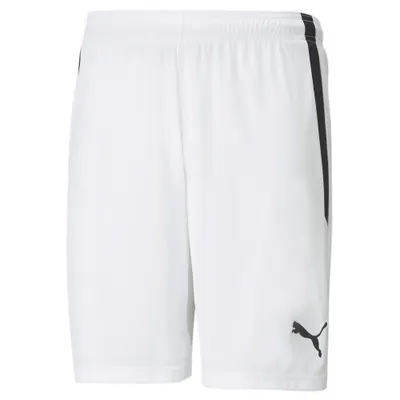 Șort de fotbal pentru bărbați teamLIGA PUMA White Black