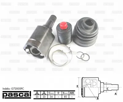 Cap planetara spre cutia de viteze (23z 23z 34mm) TOYOTA CARINA II, CELICA, COROLLA 1.3 1.4 1.6 intre 1987-2000