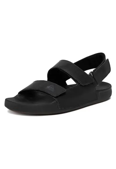 Sandale barbatesti piele naturala - inchidere velcro - negru