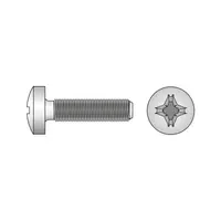 Surub Cap Bombat Locas Cruciform 7985 Otel Gr.4.8 Zincat-M3 X 18