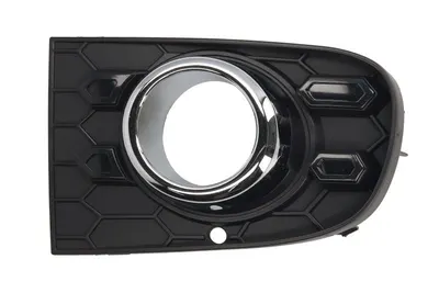 Capac bara fata Stanga cu cadru, cu locas lampa ceata, crom/negru potrivit ABARTH 500 / 595 / 695, 500C / 595C / 695C; FIAT 500 dupa 2016 dupa 2015