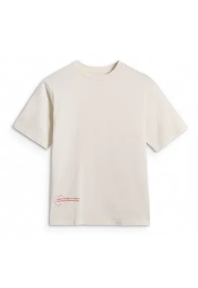 Tricou Oversize Bumbac - Junior - 45676 - Alb ecru