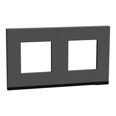 Placa ornament, Unica Pure, doua module, negru
