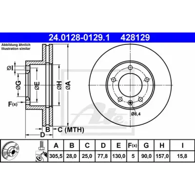 Disc frana ATE 24.0128-0129.1