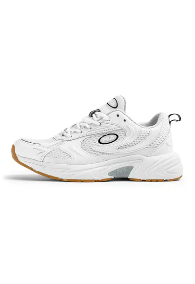 Pantofi sport demi-wedge Kreatix din piele ecologica - Alb murdar