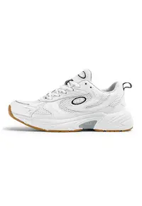 Pantofi sport demi-wedge Kreatix din piele ecologica - Alb murdar