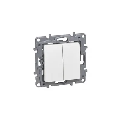 Intrerupator cap scara + push-button Niloé - 10 AX - 6 A -250 V~ -auto. terminals -alb