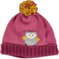 Căciulă de iarnă cu pompom Maximo - Roz, bufniță, mărimea 49