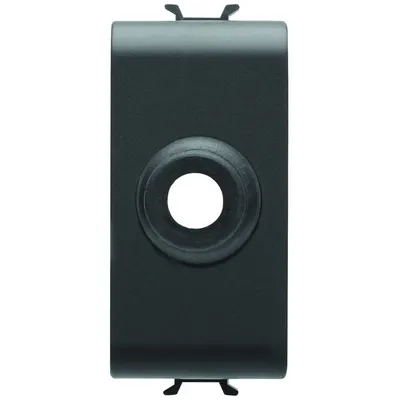 Tasta falsa 1 modul cu iesire pentru cablu Gewiss Chorus GW12196, negru satin