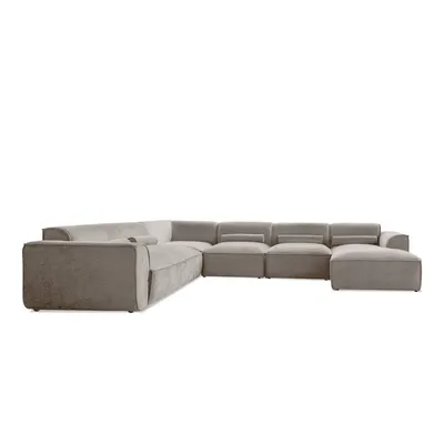 Colțar bej (cu colț pe partea stângă /în formă de "U") Flex Felix – Miuform