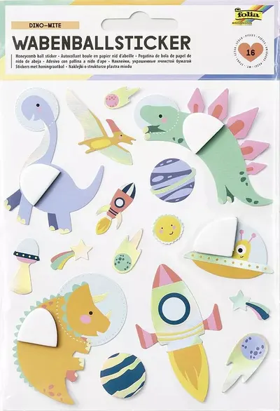 3D Stickere Folia - Spațiu și dinozauri