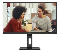 Monitor IPS LED AOC 60,5cm 24inch 24E3QAF, Full HD (1920x1080), VGA, HDMI, DisplayPort, Boxe, Pivot (Negru)