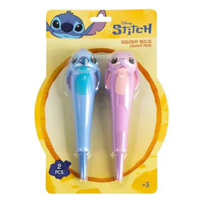 Set 2 pixuri, Stitch și Angel, design squishy, tuș negru, brand Cerda